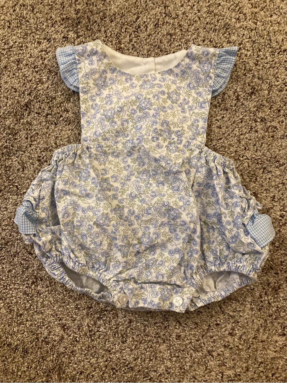 Petit Bebe Blue Floral Bubble
